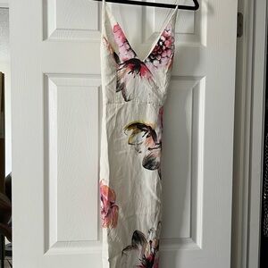 Floral Print White Dress